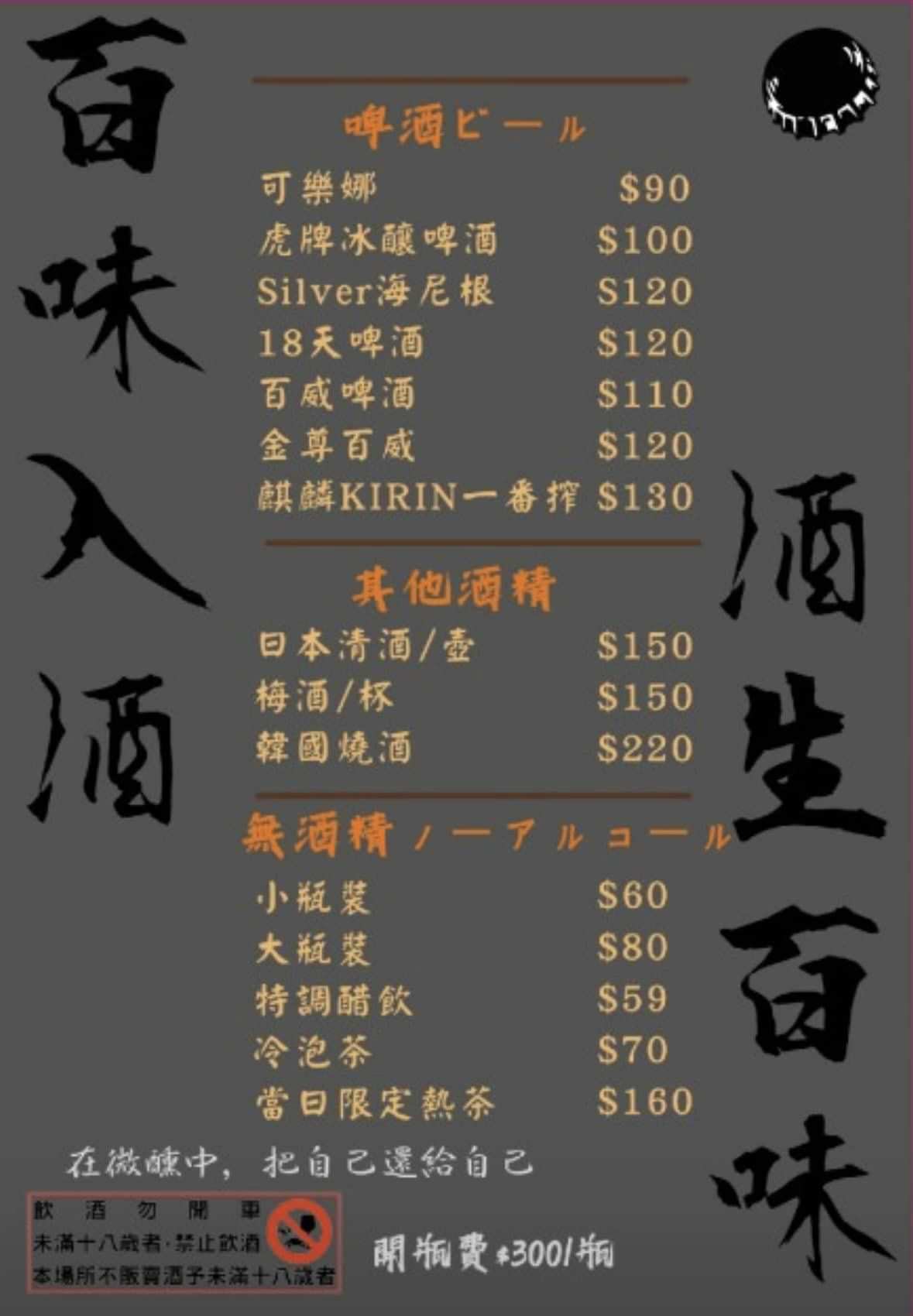囍焰炭火串焼き。台中南屯串燒宵夜新開幕!龍眼炭燒烤當日食材、3種獨門撒料,紋甲花枝推薦必點 - 第37張圖